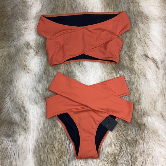 OYE Swimwear Lucette Coral Bikini Set, Small & Large - Picture 8 of 16